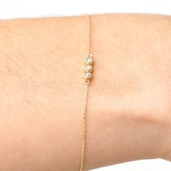 S925 bracciale in argento sterling con zirconi rotondi&nbsp;PB1196-1