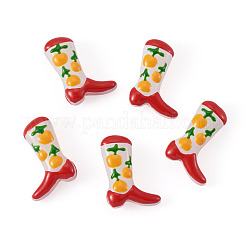 5 pezzo stivale vernice da forno perline di smalto per vetro&nbsp;LAMP-TADJ0001-08A
