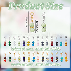28 stücke 2 farben glas anhänger dekoration&nbsp;PALLOY-HY00065