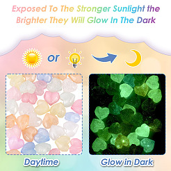 Светящиеся прозрачные акриловые бусины&nbsp;LACR-TA0001-07A