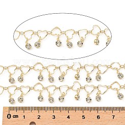 Catene a maglie a cuore in ottone con placcatura a cremagliera&nbsp;CHC-A007-14KCG