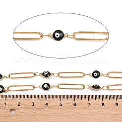 Ojo turco esmaltado de acero inoxidable 304 y cadenas de eslabones ovalados largos&nbsp;CHS-K021-12G-03