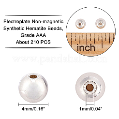 Гальванизировать немагнитных синтетический гематит бисер пряди&nbsp;G-AR0002-95