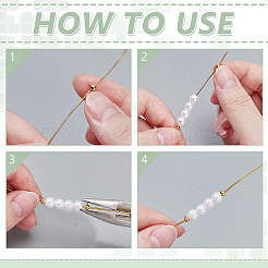 8 шт. 2 цвета 925 бусины-обжимки из стерлингового серебра&nbsp;STER-ME0001-31