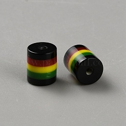 Непрозрачные смоляные бусины в ямайском стиле RESI-WH20001-04