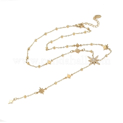Halskette mit langem Quastenanhänger aus Edelstahl 304&nbsp;NJEW-C119-02G