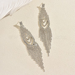 Pendientes de araña de latón con rhinestone para mujer&nbsp;TS9607