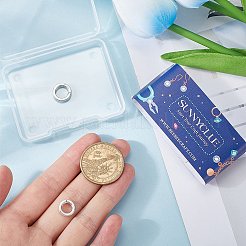 2 шт. 2 стиля 925 кольца с пружинным затвором из стерлингового серебра&nbsp;STER-SC0001-35B