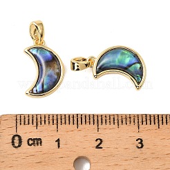 Подвески в виде полумесяца из натуральной ракушки пауа&nbsp;KK-G538-18G
