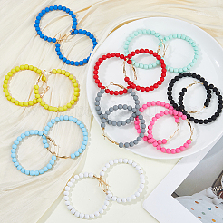 9 Paar Acryl-Creolen in 9 Farben&nbsp;EJEW-DC0001-52
