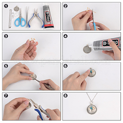 Kit fai da te per realizzare ciondoli con foto vuote&nbsp;DIY-CA0004-53