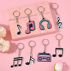 8 шт. 8 стиля подвески из ПВХ-брелоков&nbsp;KEYC-YW0001-25