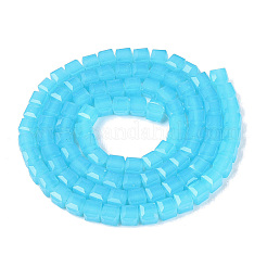 Fili di perline giada di vetro imitato&nbsp;GLAA-R041-8x8mm-B05