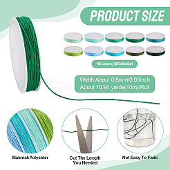 10 cordon en polyester bicolore&nbsp;OCOR-TAC0040-01C