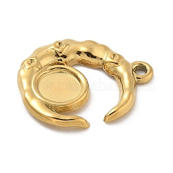 Ионное покрытие (ip) нержавеющая сталь 304 подвеска кабошон оправа&nbsp;STAS-M082-02G