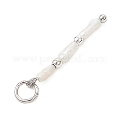 Подвески из натурального барочного жемчуга кеши и синтетического немагнитного гематита с гальваническим покрытием.&nbsp;PALLOY-JF05012-02