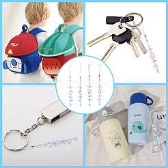 4 Stück Handygurte aus Glas und Acryl&nbsp;HJEW-HS00013