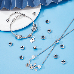 60 шт. европейские бусины из нержавеющей стали 304&nbsp;STAS-UN0064-19