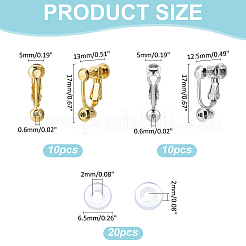 20шт 2 цвета латунные клипсы для серег&nbsp;KK-ME0001-29