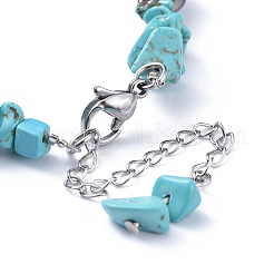 Bracelets de copeaux de pierres naturelles et synthétiques&nbsp;BJEW-JB04489