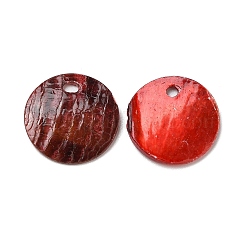 Breloques de coquille Akoya naturelles peintes à la bombe&nbsp;LS-SHEL-F007-15A-02