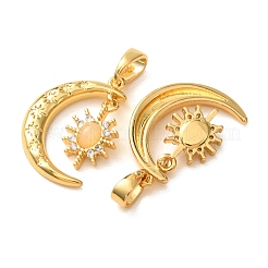 Pendentifs en laiton zircon cubique transparent&nbsp;KK-A304-23G