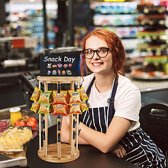 Drehbarer Snack-Organizer-Halter aus Holz&nbsp;ODIS-WH0030-238