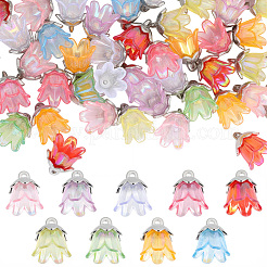 72шт 9 цвета акриловые подвески&nbsp;OACR-SC0002-38A