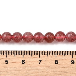 Природного кварца клубники нитей бисера&nbsp;G-L621-B09-6mm