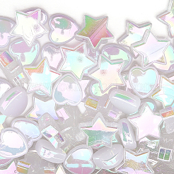 100шт 2 стиля прозрачные акриловые бусины&nbsp;OACR-SC0002-41B