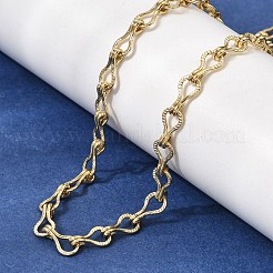 Colliers à maillons en laiton de 5 mm en forme de larme pour femmes&nbsp;NJEW-F366-04B
