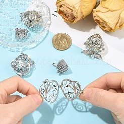 6 шт. подвески-клетки из латуни и сплава в двух стилях&nbsp;FIND-YW0011-82