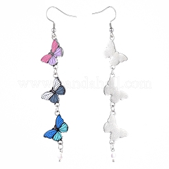 Conjuntos de joyas de mariposa de acero inoxidable 304&nbsp;SJEW-JS01089