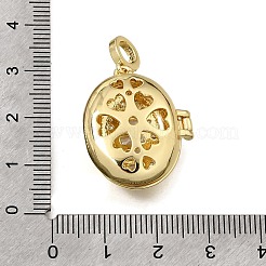 Diffusor-Medaillon-Anhänger aus Messing mit Mikropavé und klarem Zirkonia&nbsp;KK-A303-28C-G