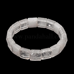Elastische Armbänder aus natürlichen Quarzkristallperlen für Damen und Herren&nbsp;G-K303-02O