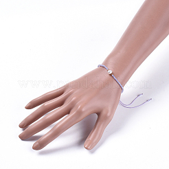 Bracciali di perline intrecciati con filo di nylon regolabile&nbsp;BJEW-JB04375-02