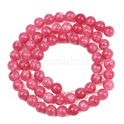 Teñidos naturales blancas abalorios de jade hebras&nbsp;GG-CBAD029-A10-6mm