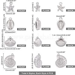 16 шт. 4 подвески из нержавеющей стали 304&nbsp;STAS-UN0024-64