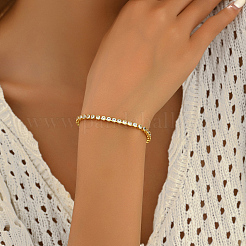 Minimalistische Tennisarmbänder aus Messing mit Pavé-Zirkonia für Damen&nbsp;YE4484-1