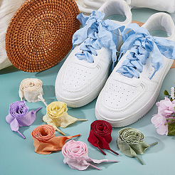 8 пара двухцветных шнурков из полиэстера&nbsp;AJEW-FH0006-81