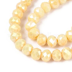 Brins de perles de verre rondelles électrolytiques anti-ternissement&nbsp;EGLA-T021-8mm-17-06