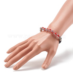 Bracelets de perles de mauvais œil faits à la main&nbsp;BJEW-JB06379-04