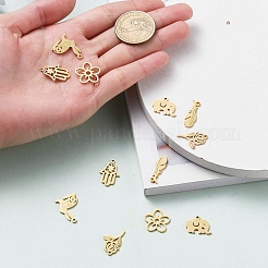 12 шт. 6 стиля подвески из нержавеющей стали 201&nbsp;STAS-UN0020-31G