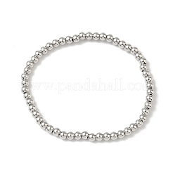 Латунные круглые браслеты из бисера для мужчин и женщин&nbsp;BJEW-B148-05B-P