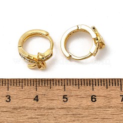 Серьги-кольца из латуни с бантом&nbsp;EJEW-S256-02B-G