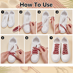 12 пара шнурков из поликоттона и пластика цвета пшеницы&nbsp;FIND-FG0005-24A