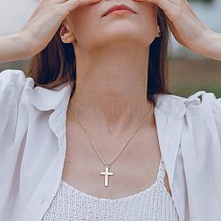 Латунные латунные микропаве прозрачные кубические цирконии звезда крест кулон ожерелья для женщин&nbsp;FS-WG56FB4-01