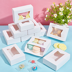 Cajas de almacenamiento de papel plegables rectangulares&nbsp;CON-WH0106-01B-02