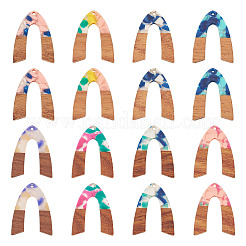 16 шт. подвески из 8-х цветов из смолы и ореха&nbsp;FIND-TA0006-36B