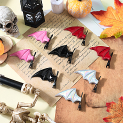 4 пара двухцветных заколок для волос из искусственной кожи аллигатора&nbsp;PHAR-CL0001-02